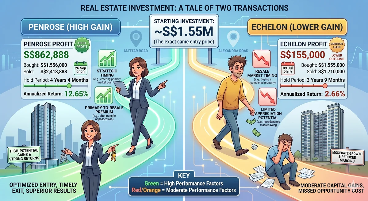 Penrose vs Echelon Condo Data Comparison