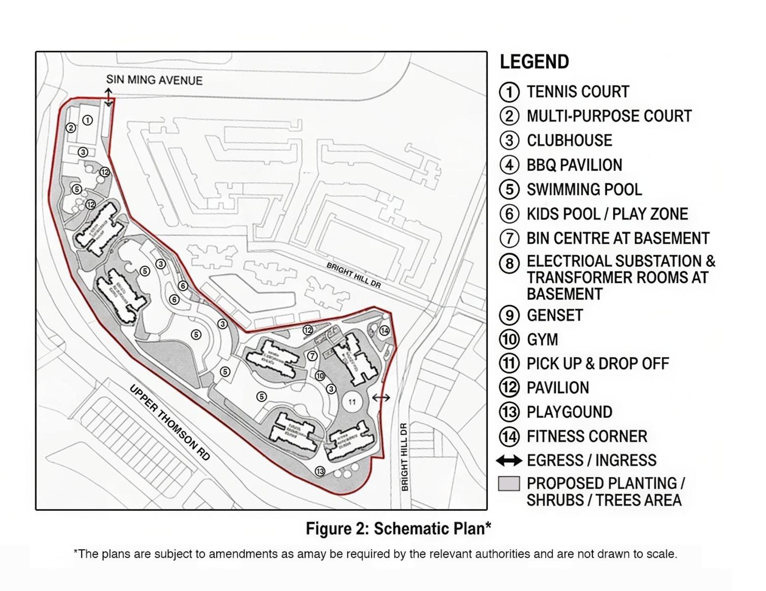 Detailed Site Plan of Thomson Reserve