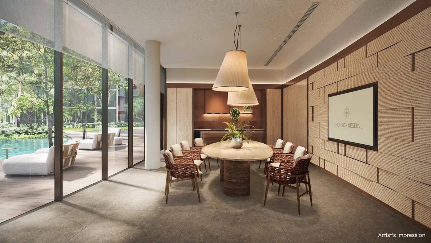 Artist's impression of the Cedar Room, Function Room 1, in the Island Club at Thomson Reserve