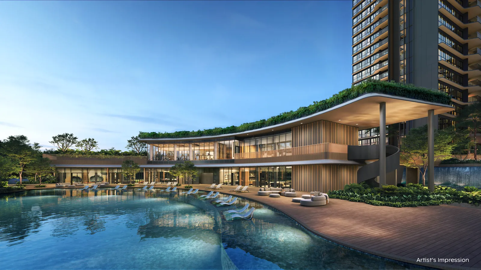Artist's impression of the Leisure Pool in the Grand Clubhouse at Thomson Reserve