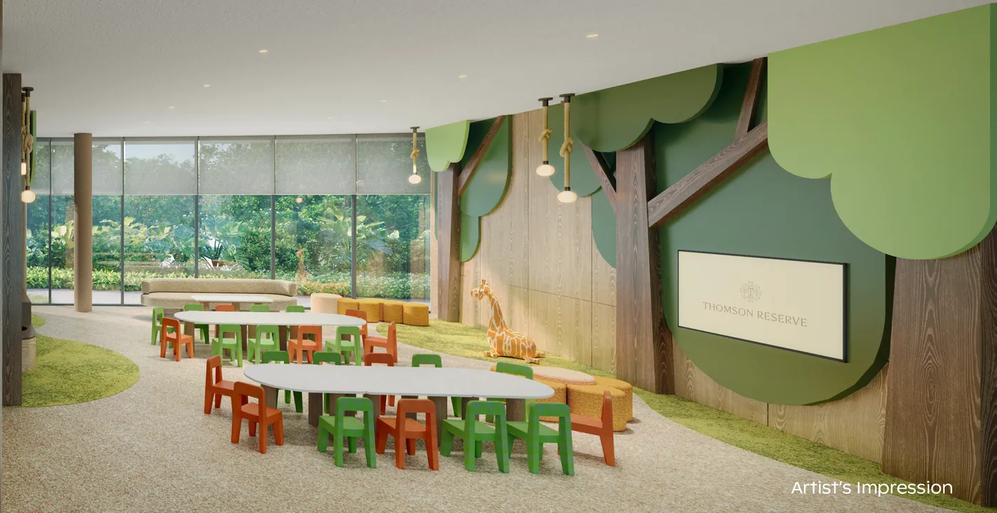 Artist's impression of the Little Canopy Room kids function room at Thomson Reserve