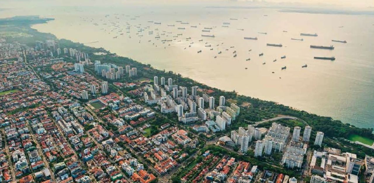 East Coast and Bedok aerial view Singapore