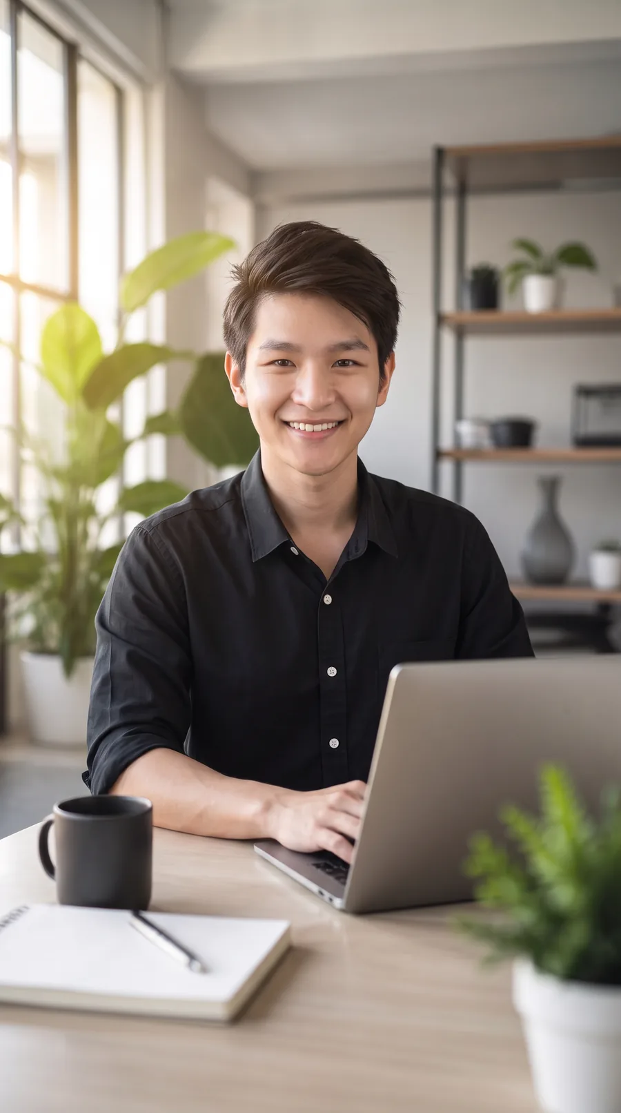 Jamus Lee at his desk preparing Singapore condo transaction research