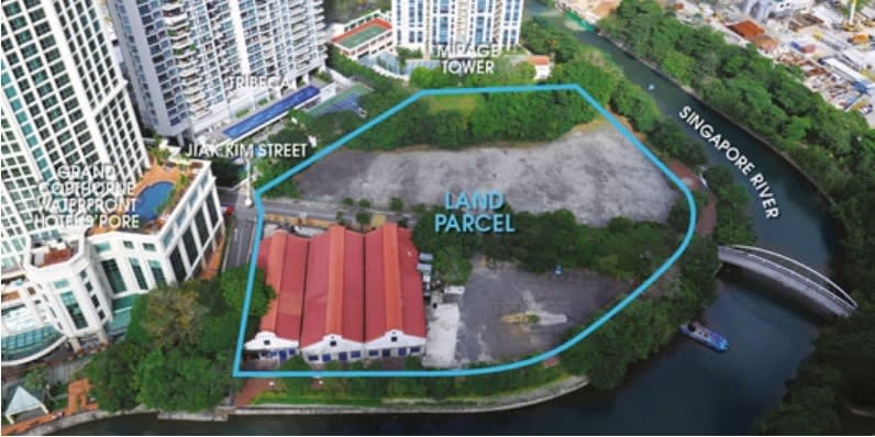Singapore GLS land parcel tender site aerial view