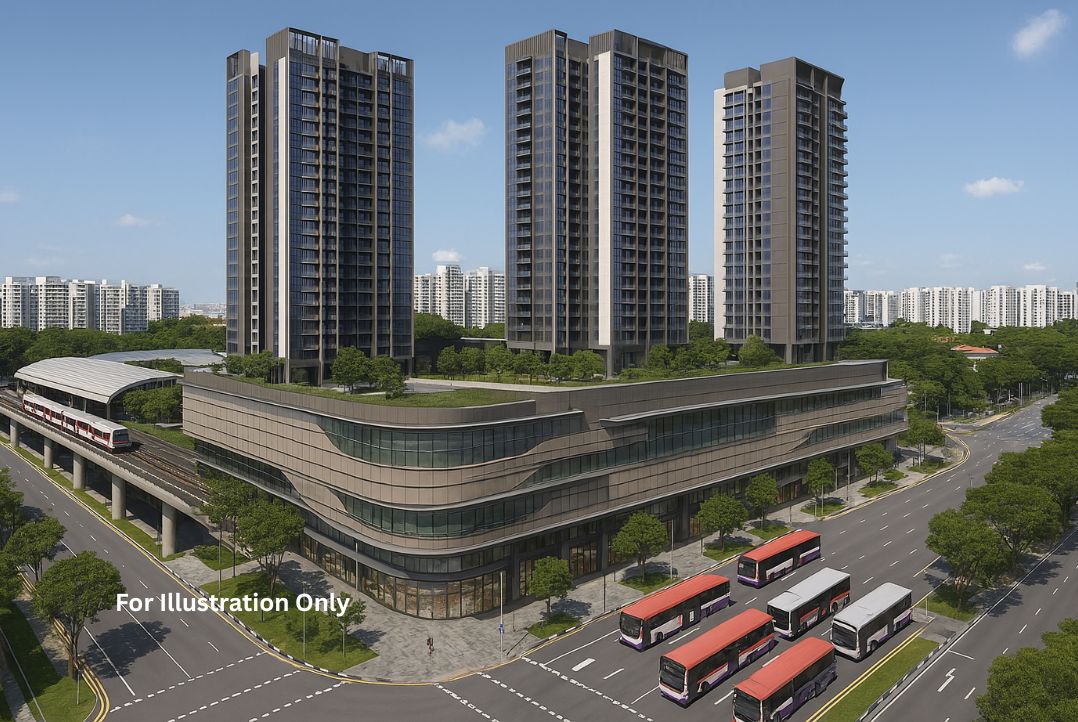 Hougang Central Residences integrated development rendering