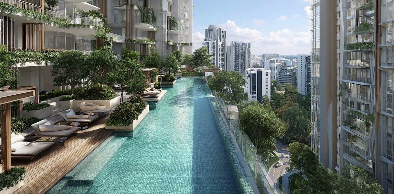 Lucerne Grand Singapore condominium exterior facade with modern architectural design and landscaping