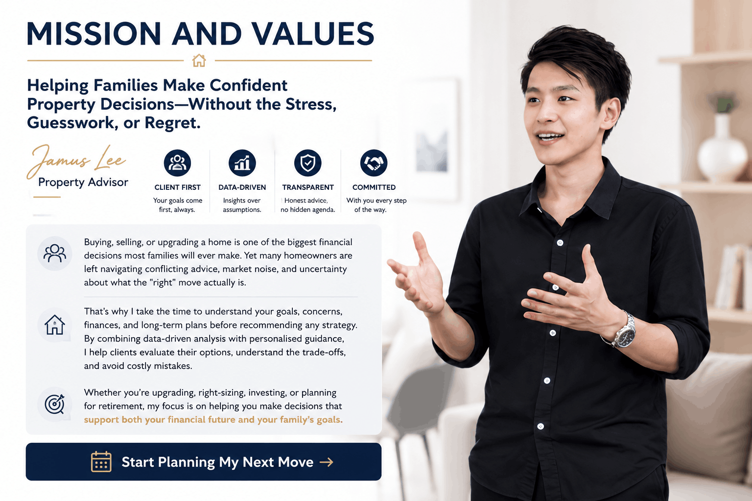 Jamus Lee - Mission and Values