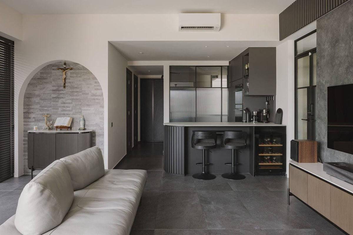 Modern Singapore condominium interior design — renovated living and dining area showcasing the transformation possible in resale condos, with open-concept layout and contemporary finishes