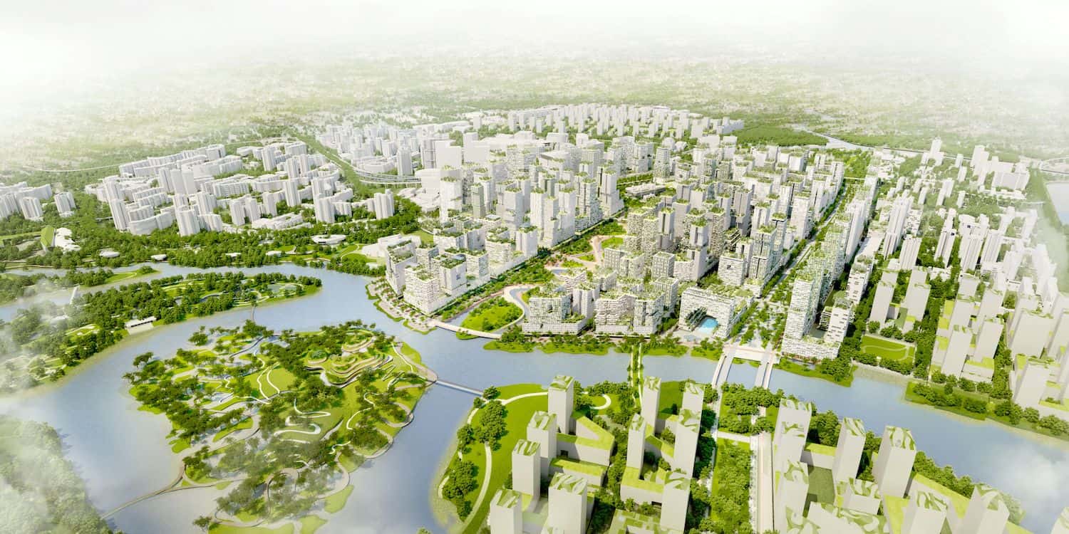 Singapore Outside Central Region (OCR) Jurong Lake District transformation with modern residential and commercial development