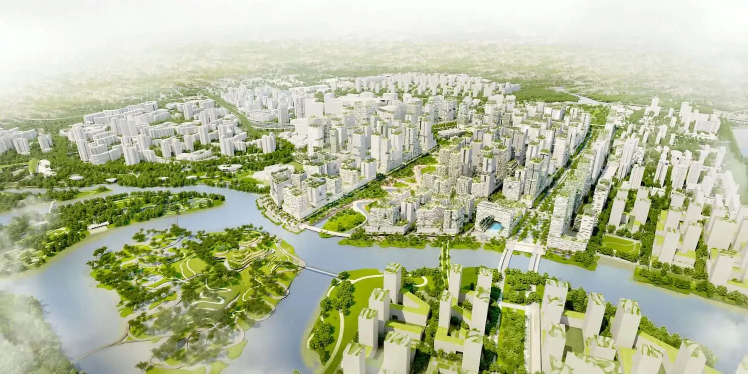 Singapore Outside Central Region (OCR) Jurong Lake District transformation with modern residential and commercial development