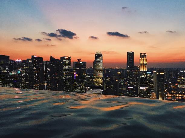 Singapore luxury condominium rooftop infinity pool