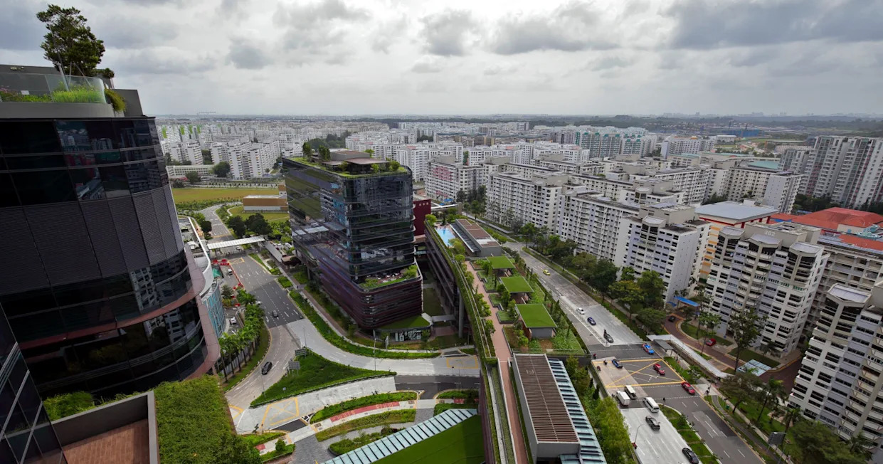 Woodlands North aerial view showing GLS development