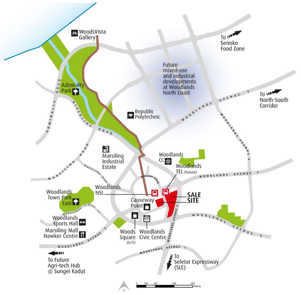 Woodlands Regional Centre Master Plan Map by URA